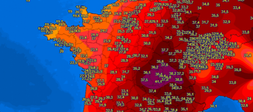 EUROPA GORI : Novi apsolutni temperaturni rekordi u Europi: Zaragoza 44.5°C, Geneva 39.7°C