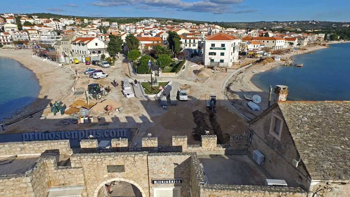 Nastavak radova na primoštenskim ulicama – Snimke iz zraka