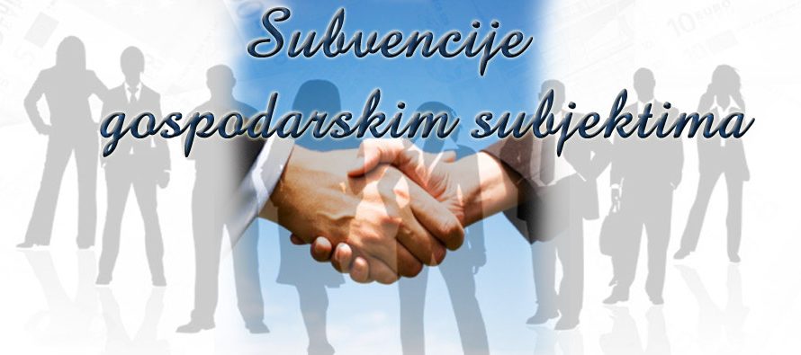 Javni poziv za podnošenje zahtjeva za dodjelu subvencija gospodarskih subjekata u 2016. godini