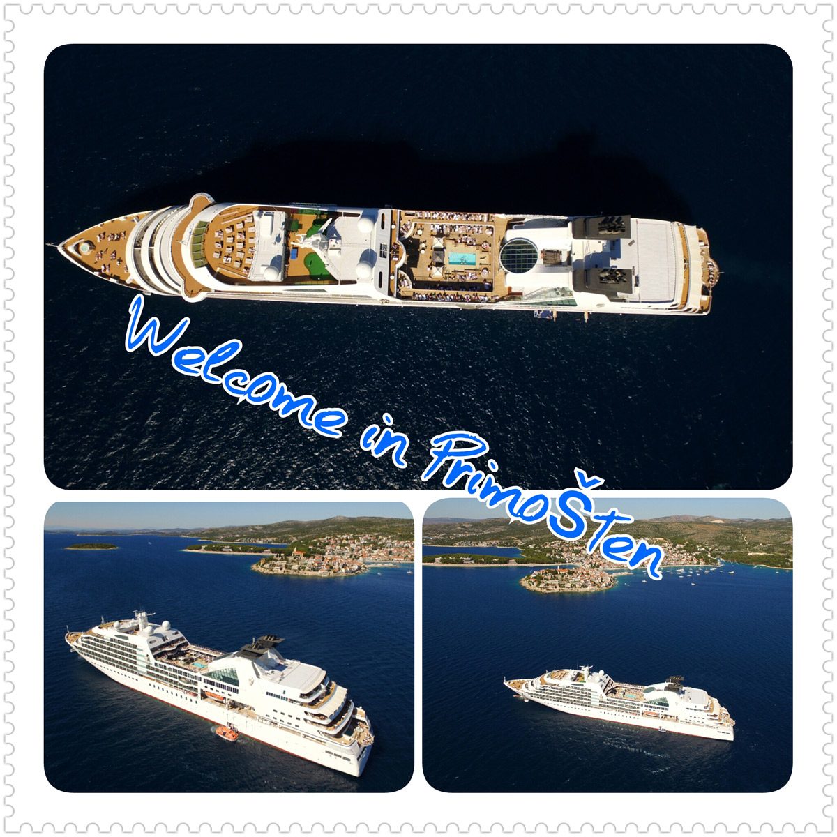 Kruzer Seabourn Odyssey iz zraka