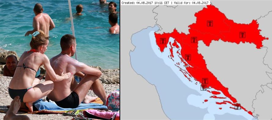 Vrijeme opasno po život, Hrvatska najtoplija u Europi
