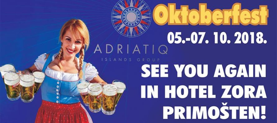 Adriatiq hotel Zora Oktoberfest party i ove godine u Primoštenu od 05.10. do 07.10.2018.