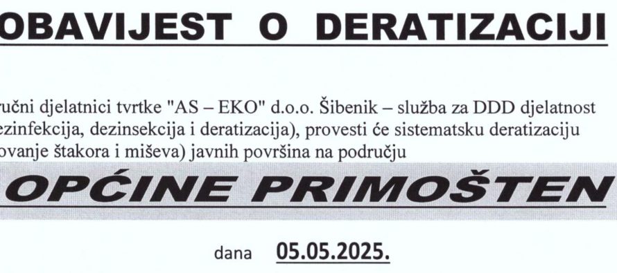 Obavijest o deratizaciji 05.05.2026.